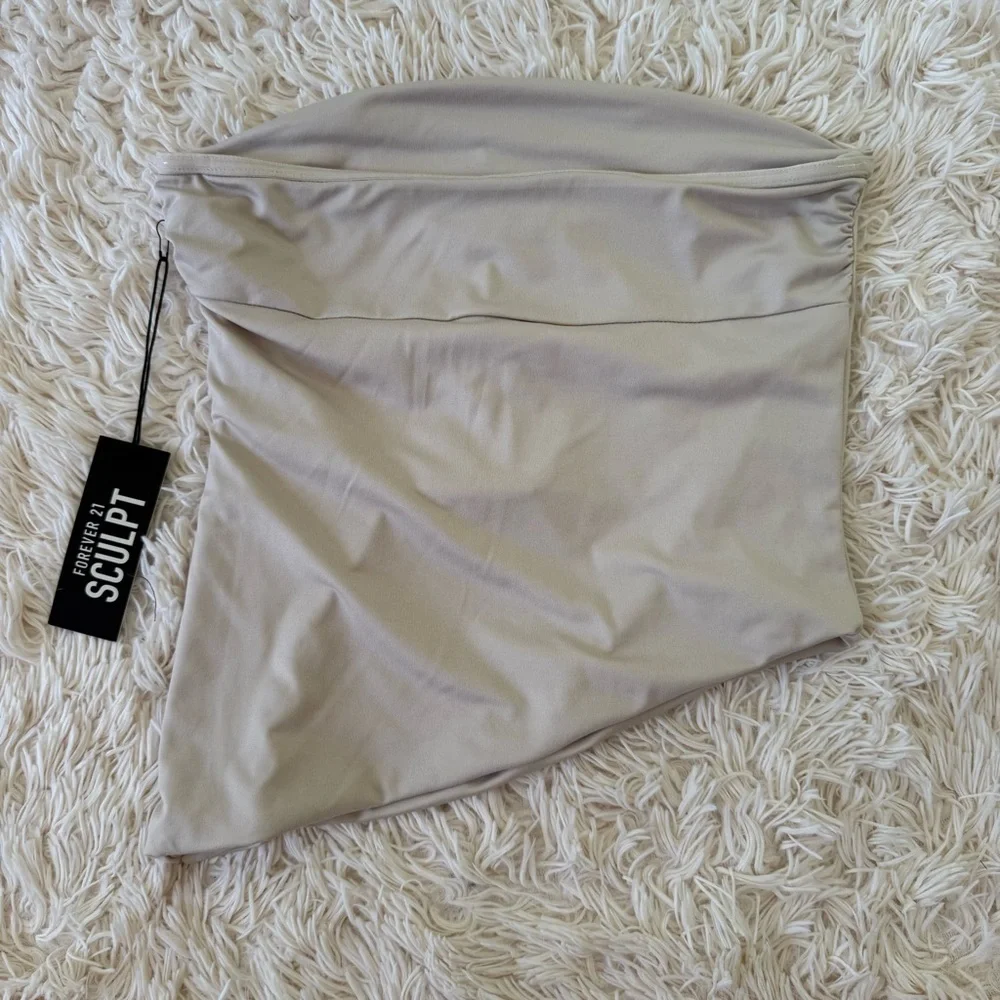 Forever 21 3-Piece Corset Mini Skirt Set Black Champagne Size M NWT